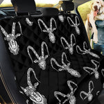 White And Black Capricorn Sign Print Pet Car Back Seat Cover