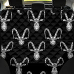 White And Black Capricorn Sign Print Pet Car Back Seat Cover