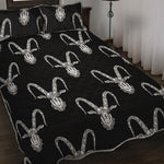 White And Black Capricorn Sign Print Quilt Bed Set