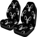 White And Black Capricorn Sign Print Universal Fit Car Seat Covers
