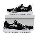 White And Black Capricorn Sign Print White Running Shoes