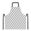 White And Black Fishing Hooks Print Apron