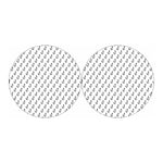 White And Black Fishing Hooks Print Car Coasters