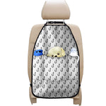 White And Black Fishing Hooks Print Car Seat Organizers