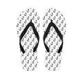 White And Black Fishing Hooks Print Flip Flops