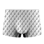 White And Black Fishing Hooks Print Men's Boxer Briefs