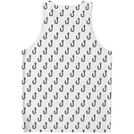 White And Black Fishing Hooks Print Men's Tank Top