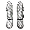 White And Black Fishing Hooks Print Muay Thai Shin Guard