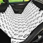 White And Black Fishing Hooks Print Pet Car Back Seat Cover