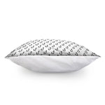 White And Black Fishing Hooks Print Pillow Cover