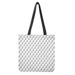 White And Black Fishing Hooks Print Tote Bag