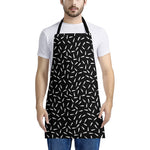 White And Black Gun Bullet Pattern Print Apron