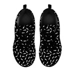 White And Black Gun Bullet Pattern Print Black Sneakers