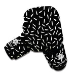 White And Black Gun Bullet Pattern Print Boxing Gloves