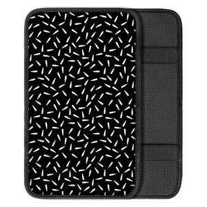 White And Black Gun Bullet Pattern Print Car Center Console Cover