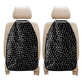 White And Black Gun Bullet Pattern Print Car Seat Organizers