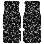 White And Black Gun Bullet Pattern Print Front and Back Car Floor Mats