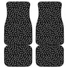 White And Black Gun Bullet Pattern Print Front and Back Car Floor Mats