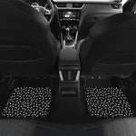 White And Black Gun Bullet Pattern Print Front and Back Car Floor Mats