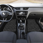 White And Black Gun Bullet Pattern Print Front Car Floor Mats