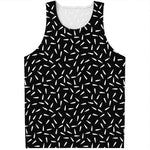 White And Black Gun Bullet Pattern Print Men's Tank Top