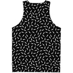 White And Black Gun Bullet Pattern Print Men's Tank Top