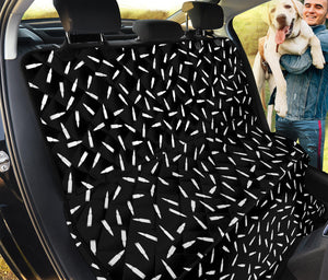 White And Black Gun Bullet Pattern Print Pet Car Back Seat Cover