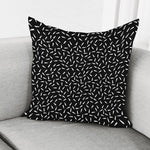 White And Black Gun Bullet Pattern Print Pillow Cover