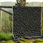 White And Black Gun Bullet Pattern Print Quilt