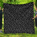 White And Black Gun Bullet Pattern Print Quilt