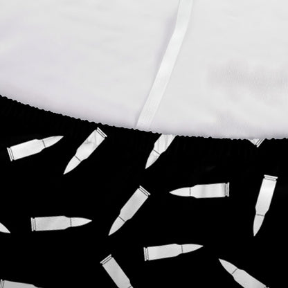 White And Black Gun Bullet Pattern Print Sofa Cover