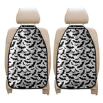 White And Black Halloween Bat Print Car Seat Organizers