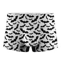 White And Black Halloween Bat Print Men's Boxer Briefs