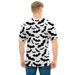 White And Black Halloween Bat Print Men's T-Shirt