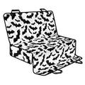 White And Black Halloween Bat Print Pet Car Back Seat Cover