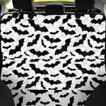 White And Black Halloween Bat Print Pet Car Back Seat Cover