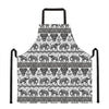 White And Black Indian Elephant Print Apron