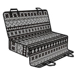 White And Black Knitted Pattern Print Pet Car Back Seat Cover