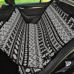 White And Black Knitted Pattern Print Pet Car Back Seat Cover