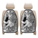 White And Black Leo Sign Print Car Seat Organizers