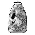 White And Black Leo Sign Print Car Seat Organizers