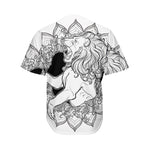 White And Black Leo Sign Print Men's Baseball Jersey