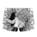 White And Black Leo Sign Print Men's Boxer Briefs