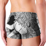 White And Black Leo Sign Print Men's Boxer Briefs