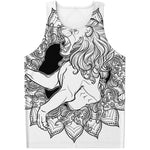 White And Black Leo Sign Print Men's Tank Top