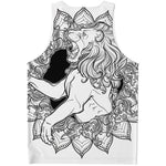 White And Black Leo Sign Print Men's Tank Top