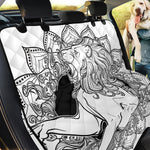 White And Black Leo Sign Print Pet Car Back Seat Cover