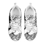 White And Black Leo Sign Print White Sneakers