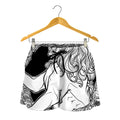 White And Black Leo Sign Print Women's Shorts