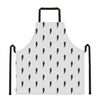 White And Black Lightning Pattern Print Apron